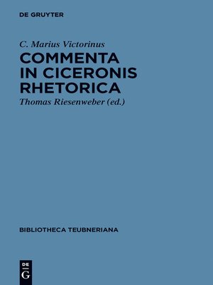 cover image of Commenta in Ciceronis Rhetorica
